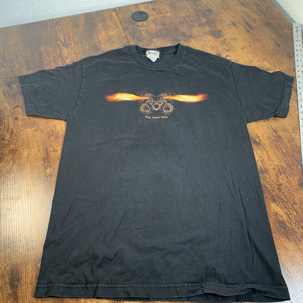 Walt Disney World Tee T Shirt Mens Large Black Knit Short Sleeve Casual‎ Cotton